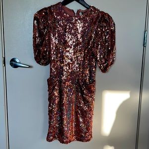 Rotate pink sequin mini dress